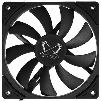  Кулер Scythe Kaze Flex II 120 Slim Black (KFS1215FD18-P) (120x120x15mm, 4-pin PWM, 48CFM, 27.8dBA, 1800RPM) 