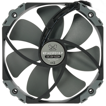  Кулер Scythe Kaze Flex 140 Gray (KF1425FD18-P) (140x140x27mm, 4-pin PWM, 100.8CFM, 26.45dBA, 1800RPM) 
