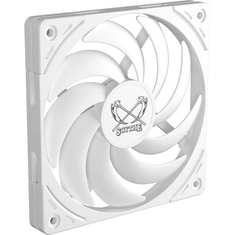  Кулер Scythe Wonder Tornado 120 Slim White (WT1215FD20W-P) (120x120x15mm, 4-pin PWM, 34.31CFM, 26.36dBA, 2000RPM) 