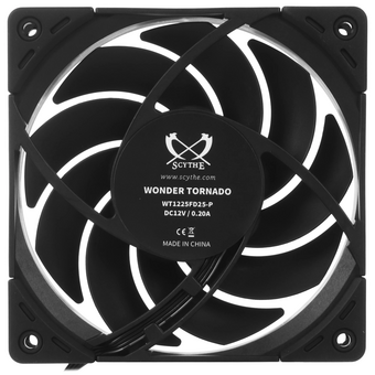  Кулер Scythe Wonder Tornado 120 Black (WT1225FD25-P) (120x120x26mm, 4-pin PWM, 75.17CFM, 35.57dBA, 2500RPM) 