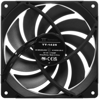  Вентилятор Thermaltake Toughfan 14 Pro 2шт (cl-f160-pl14bl-a), 140мм, 4-pin, 2000об/мин, 24.5 - 31.6 дБ, черный, Ret 