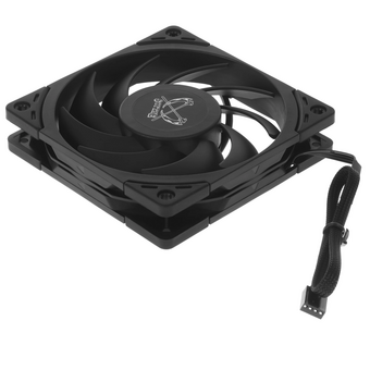  Кулер Scythe Wonder Tornado 120 Black (WT1225FD25-P) (120x120x26mm, 4-pin PWM, 75.17CFM, 35.57dBA, 2500RPM) 
