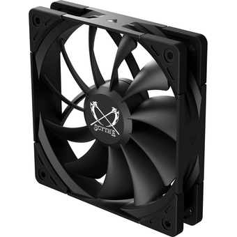  Кулер Scythe Kaze Flex II 120 Black (KFS1225FD12-P) (120x120x26mm, 4-pin PWM, 52.94CFM, 23.8dBA, 1200RPM) 