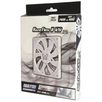  Кулер Scythe Kaze Flex II 120 Slim White (KFS1215FD18W-P) (120x120x15mm, 4-pin PWM, 48CFM, 27.8dBA, 1800RPM) 