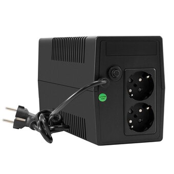  ИБП ExeGate Power NB-600.LED.AVR.2SH (EX299753RUS) 600VA/360W, LED, AVR, 2*EU/Тип F(Schuko, батарея 12V 7.2Ah, Black 