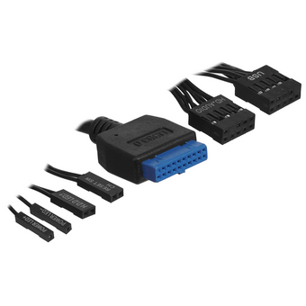  Корпус Foxline FZ-017 Forza без БП, mATX black, w/o PSU, w/2xUSB2.0, w/pwr cord, Fan 