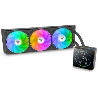  СВО Thermaltake TH360-S V3 (cl-w470-pl12sw-a), LCD, 4-pin, ARGB, 120мм, черный, retail 
