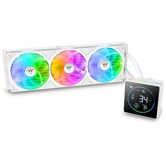  СВО Thermaltake TH360-S V3 Snow (cl-w472-pl12sw-a), LCD, 4-pin, ARGB, 120мм, белый, retail 