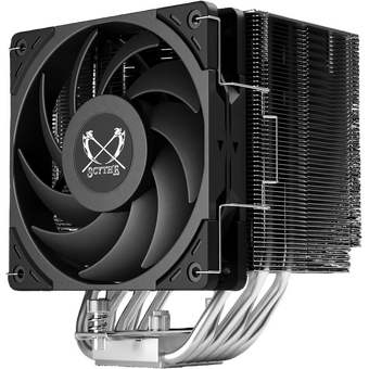  Кулер Scythe Mugen 6 Black/Silver (SCMG-6000) (230W, 4-pin PWM, 154mm, Al/Cu, 6x6mm, 1x120mm, 60.29CFM, 26.88dBA, 2000RPM) 