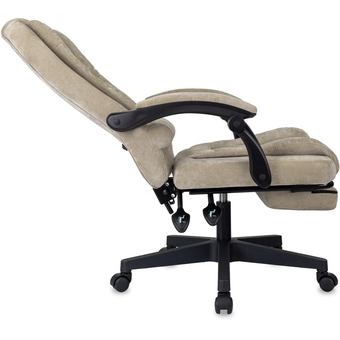  Кресло Бюрократ CH-Boss песочный Light-21 крестов. пластик подст.для ног 
