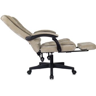  Кресло Бюрократ CH-Boss песочный Light-21 крестов. пластик подст.для ног 