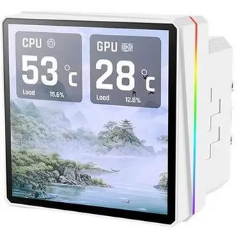  СВО Thermaltake TH360 V3 Ultra Snow (cl-w476-pl12sw-a), LCD, 4-pin, ARGB, 120мм, белый, retail 