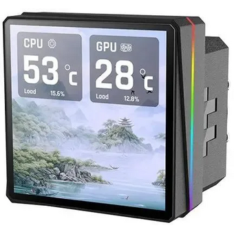  СВО Thermaltake TH360 V3 Ultra (cl-w474-pl12sw-a), LCD, 4-pin, ARGB, 120мм, черный, retail 