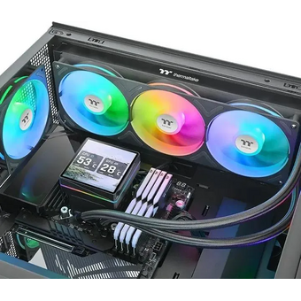  СВО Thermaltake TH360 V3 Ultra (cl-w474-pl12sw-a), LCD, 4-pin, ARGB, 120мм, черный, retail 