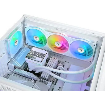  СВО Thermaltake TH360 V3 Ultra Snow (cl-w476-pl12sw-a), LCD, 4-pin, ARGB, 120мм, белый, retail 