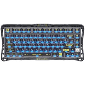  Клавиатура беспроводная Gravastar Mercury K1 XTAL BLK 