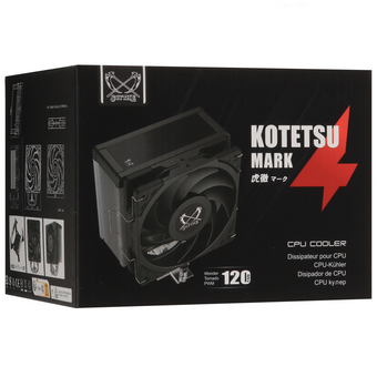  Кулер Scythe Kotetsu Mark 4 Black/Silver (SCKTT-4000) (150W, 4-pin PWM, 155mm, Al/Cu, 4x6mm, 1x120mm, 60.29CFM, 26.88dBA) 