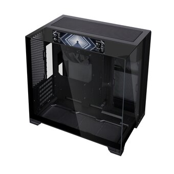  Корпус Lian Li O11 Vision-M Digital (G99.O11VMDX.R0) / Black / 9.2" LCD screen / 1 x 140mm PWM Fan / Mini-Tower, TG 
