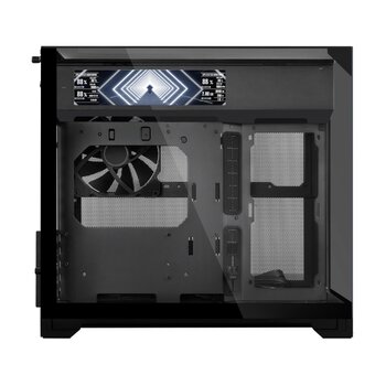  Корпус Lian Li O11 Vision-M Digital (G99.O11VMDX.R0) / Black / 9.2" LCD screen / 1 x 140mm PWM Fan / Mini-Tower, TG 