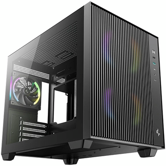  Корпус Deepcool CG330 Mesh 3F, 2x140mm ARGB Fan, 1x120mm ARGB Fan, mini-ITX, mATX, черный 