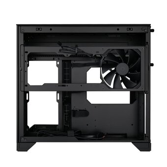  Корпус Lian Li O11 Vision-M Digital (G99.O11VMDX.R0) / Black / 9.2" LCD screen / 1 x 140mm PWM Fan / Mini-Tower, TG 
