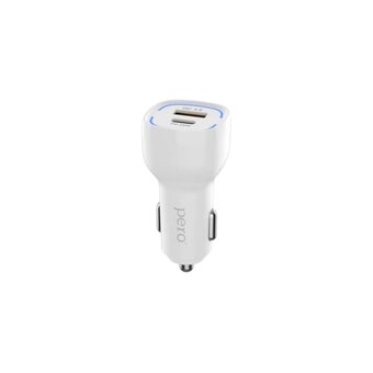  АЗУ PERO AC05 USB-A QC3.0 + USB-C PD, 38W белое 