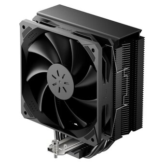  Кулер upHere P4K Black / 4HPx6mm, 200W TDP, single tower, 1x120mm fan, 800-1800RPM, 79.9 CFM, 27dBA 