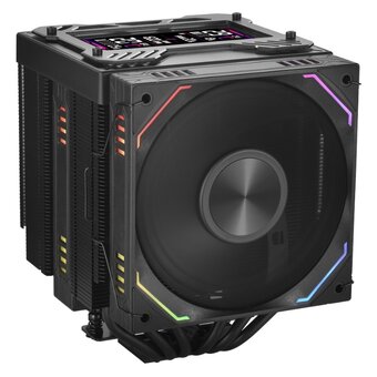  Кулер 1STPLAYER F.A.S.T. FT12DSL-6 Black (FT12DSL-6-BK) / 6HPx6mm, dual tower, 275W TDP, 2x120mm ARGB fans, 600-2000 RPM, 57.56 CFM, 38.21 dBA 