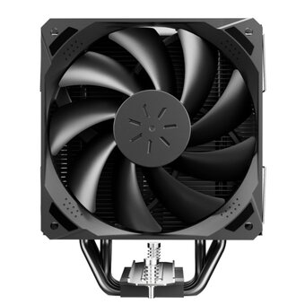  Кулер upHere P4K Black / 4HPx6mm, 200W TDP, single tower, 1x120mm fan, 800-1800RPM, 79.9 CFM, 27dBA 