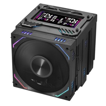  Кулер 1STPLAYER F.A.S.T. FT12DSL-6 Black (FT12DSL-6-BK) / 6HPx6mm, dual tower, 275W TDP, 2x120mm ARGB fans, 600-2000 RPM, 57.56 CFM, 38.21 dBA 