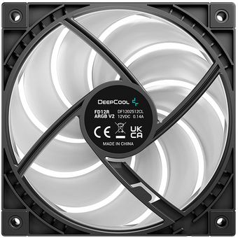  Вентилятор DEEPCOOL FD12R ARGB V2 120x120x25мм Reverse (PWM, ARGB, черный, 500-1700об/мин) Color BOX 