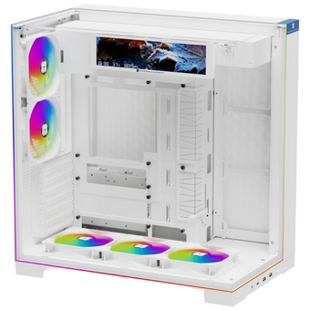  Корпус Thermalright TR-A70 Vision White Fan5-C (TRA70VF5CW) / TG / 5x120mm ARGB PWM Fans / ARGB Strip / 9.16'' LCD screen / USB TYPE-C / ATX 