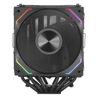  Кулер 1STPLAYER F.A.S.T. FT12DSL-6 Black (FT12DSL-6-BK) / 6HPx6mm, dual tower, 275W TDP, 2x120mm ARGB fans, 600-2000 RPM, 57.56 CFM, 38.21 dBA 