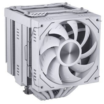  Кулер 1STPLAYER F.A.S.T. FT12DSL-6 White (FT12DSL-6-WH) / 6HPx6mm, dual tower, 275W TDP, 2x120mm ARGB fans, 600-2000 RPM, 57.56 CFM, 38.21 dBA 