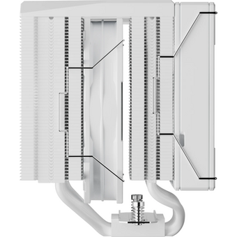  Кулер upHere UE2 Elite TC8C White ARGB / 8HPx6mm, 280W TDP, dual tower, 2x120mm fans, 600-1650RPM, 68CFM, 25dBA 