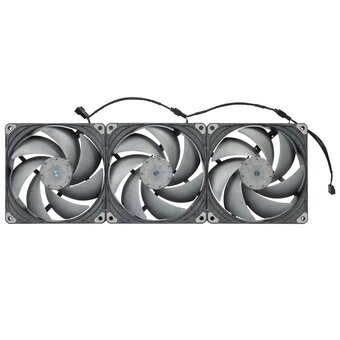  Комплект вентиляторов (3шт.) PHANTEKS PH-F140T30 Black-Gray (PH-F140T30_BG_3P) 140x140x30мм (PWM, 0-2500 об/мин, 0-44,3dBa ) 