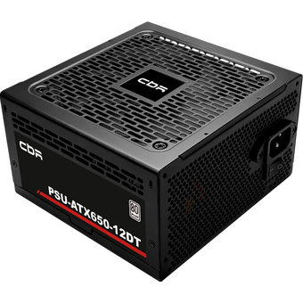  Блок питания CBR PSU-ATX650-12DT ATX 650W, 80+ White, APFC, 12cm fan, 20+4pin/1*8+(4+4)pin/2*6+2pin/2*IDE/4*SATA, 1.5м кабель питания, чёрный 