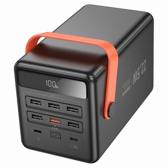  УЦ Аккумулятор внешний резервный HOCO J142 Surpass 22.5W+PD20W fully compatible power bank 100000mAh чёрный (плохая упаковка) 