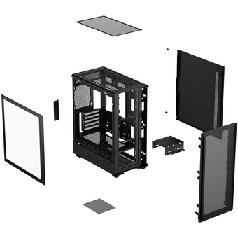 Корпус XASTRA A315M 4ARGB-FG Black (A315M-4FG12A) mATX/Mesh/ Screwless TG/ 4x120mm FG ARGB PWM fans 