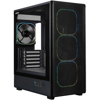  Корпус XASTRA A315M 4ARGB-FG Black (A315M-4FG12A) mATX/Mesh/ Screwless TG/ 4x120mm FG ARGB PWM fans 
