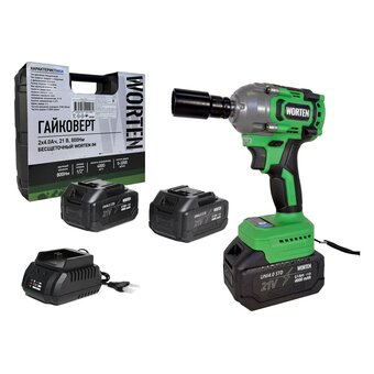  Гайковёрт WORTEN Pro IM КА-90000721 2x4.0Ач 