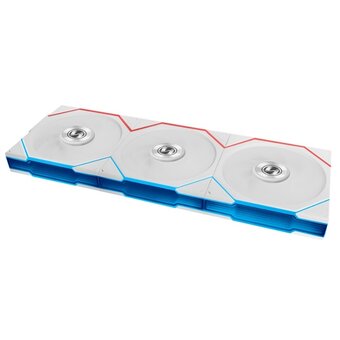  Комплект вентиляторов (3шт.) Lian Li Uni Fan TL Flex 120 Reverse Blade / 12RTL1F3W White (G9F.12RTL1F3W.R0) / 120x124x28мм (PWM, ARGB) 