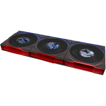  Комплект вентиляторов (3шт.) Lian Li Uni Fan TL LCD Flex 120 Reverse Blade / 12RTLLCD1F3B Black (G9F.12RTLLCD1F3B.R0) / 120x124x28мм (PWM, ARGB) 