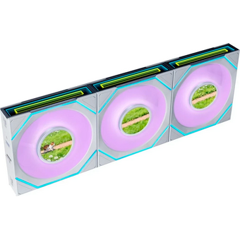  Комплект вентиляторов (3шт.) Lian Li Uni Fan SL Inf LCD Flex 120 / 12SLIND1F3W White (G9F.12SLIND1F3W.R0) / 120x124x28мм (PWM, ARGB) 