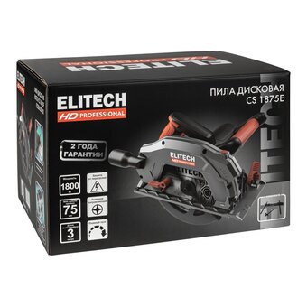 Пила дисковая Elitech HD CS 1875E (205361) 210мм,1800Вт 