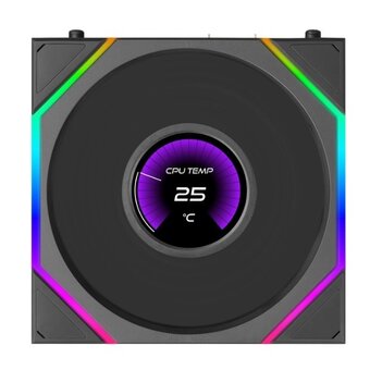  Вентилятор Lian Li Uni Fan TL LCD Flex 120 / 12TLLCD1F1B Black (G9F.12TLLCD1F1B.R0) / 120x124x28мм (PWM, ARGB, 1900 об/мин (Max.), 27dBa) 