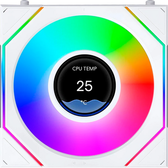  Комплект вентиляторов (3шт.) Lian Li Uni Fan SL Inf LCD Flex 120 / 12SLIND1F3W White (G9F.12SLIND1F3W.R0) / 120x124x28мм (PWM, ARGB) 