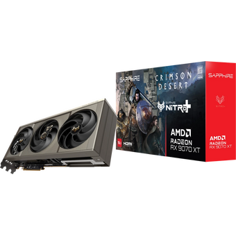  Видеокарта Sapphire RX9070XT Nitro+ OC Crimson Desert Edition 16GB (11348-10-20G) GDDR6 256bit 2xDP 2xHDMI 3Fan RTL 