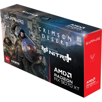  Видеокарта Sapphire RX9070XT Nitro+ OC Crimson Desert Edition 16GB (11348-10-20G) GDDR6 256bit 2xDP 2xHDMI 3Fan RTL 