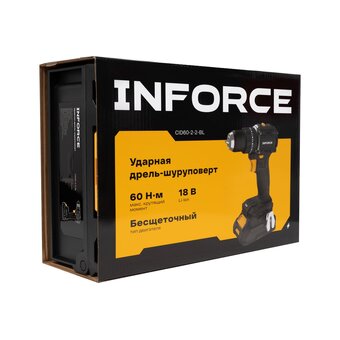  Ударная дрель-шуруповерт Inforce CID60-2-2-BL 